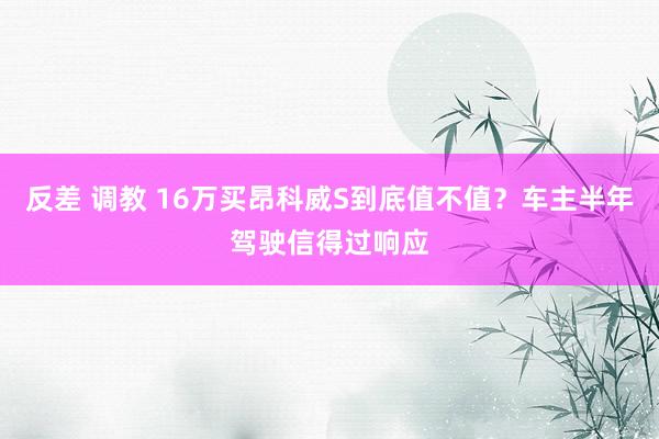 反差 调教 16万买昂科威S到底值不值？车主半年驾驶信得过响应
